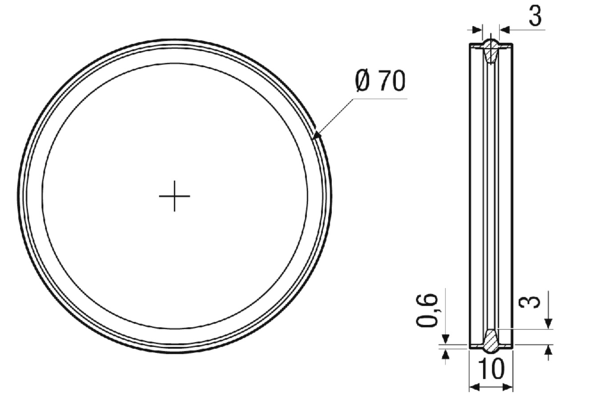 MA-D75 IM0020292.PNG DN75 sealing ring for simple and airtight connection of DN75 flexible ducts and DN75 MAICOAIR system components.