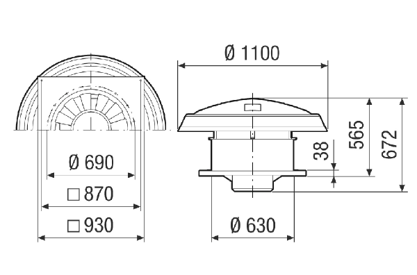 KIT DAD 63 IM0020797.PNG Conversion kit for axial fans for use as roof fans, DN 630