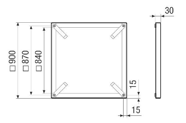 MRI 63-75-80 IM0020953.PNG Mounting frame with mounting brackets, DN 630, 750, 800