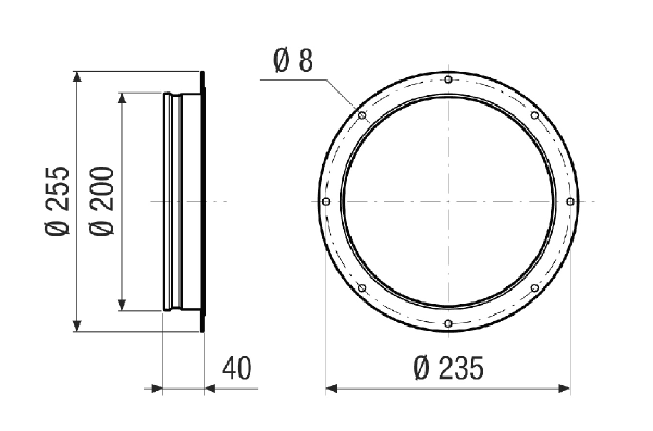ASI 20 IM0020972.PNG Tubulure d'aspiration pour une aspiration optimisée du flux d'air, DN 200