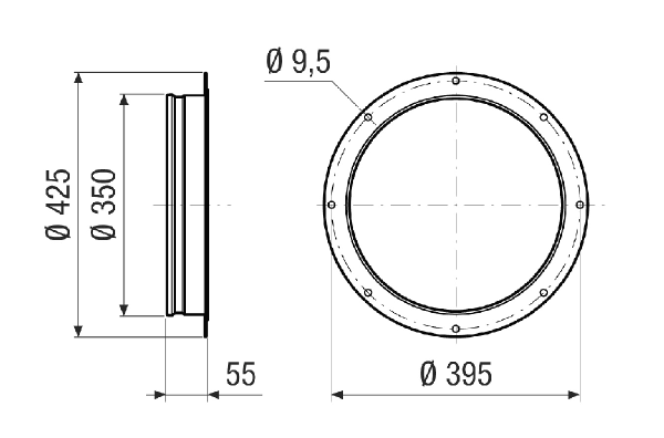 ASI 35 IM0020977.PNG Tubulure d'aspiration pour une aspiration optimisée du flux d'air, DN 355