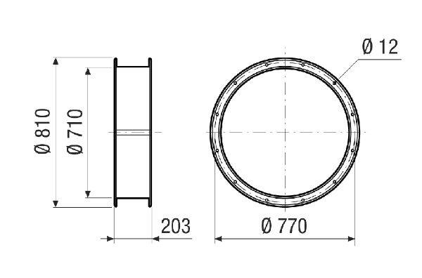 ELI 71 IM0020984.PNG Flexible coupling for sound- and vibration-damped installation, DN 710