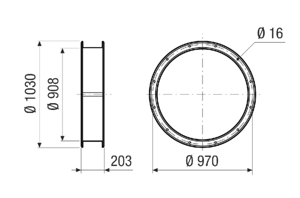 ELI 90 IM0020986.PNG Flexible coupling for sound- and vibration-damped installation, DN 900