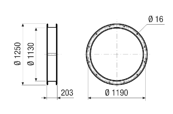 ELI v 112 IM0020987.PNG Flexible coupling for sound- and vibration-damped installation, galvanised, DN 1120