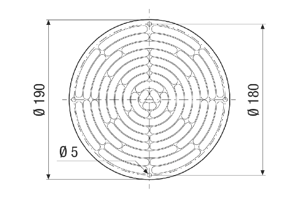 SGEI ES 14 IM0021173.PNG Grille de protection d'aspiration, ronde, acier inoxydable, argent, DN 140