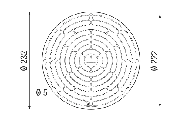 SGEI ES 16-18 IM0021174.PNG Kerek beszívó védőrács, nemesacél, ezüst, DN 160-180