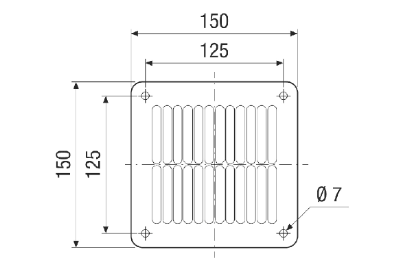 SGAI ES 12 IM0021180.PNG Rectangular air outlet grille, stainless steel, silver, DN 125