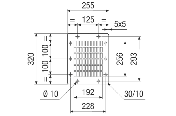SGAI GR 28 IM0021192.PNG Rectangular air outlet grille, steel, silver, DN 280