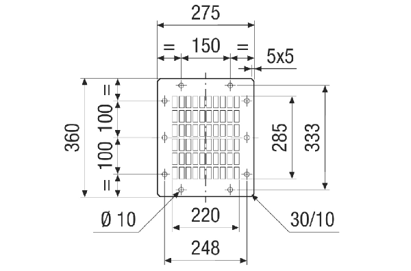 SGAI GR 31 IM0021193.PNG Rectangular air outlet grille, steel, silver, DN 310