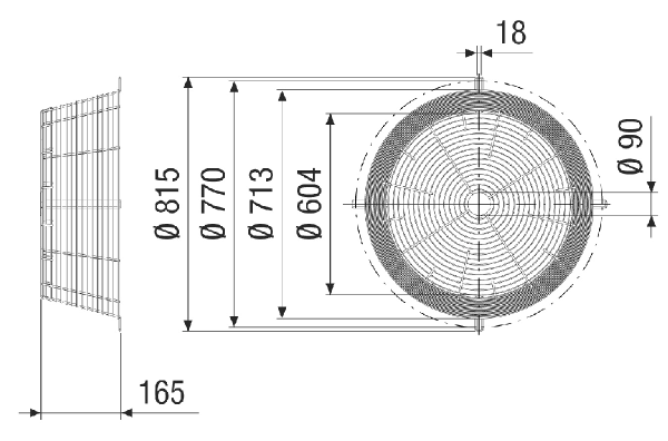 SGCI 71 IM0021200.PNG Contact protection grille for free inlet in conical design, DN 710