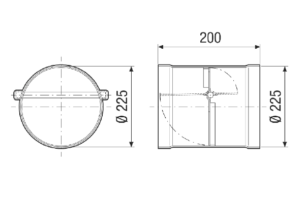 VKKI 28 IM0021256.PNG Volet de fermeture automatique, en plastique, cote de raccordement 225, anthracite
