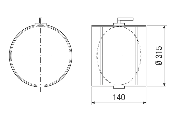 MDKI 40 IM0021296.PNG Clapet d'étranglement, réglable manuellement de 0-100 %, DN 400