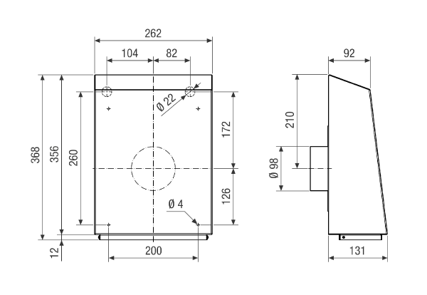 AWV 10/2 EC IM0021330.PNG Radial-Außenwandventilator, DN 100, Fördervolumen 347 m³/h, Motor mit EC-Technologie