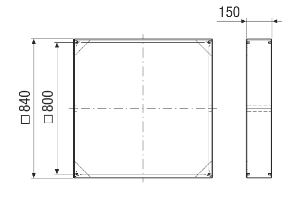 VRI 71 IM0021372.PNG Cadre de raccordement pour la fixation des ventilateurs muraux DAQ Ex, DN 710
