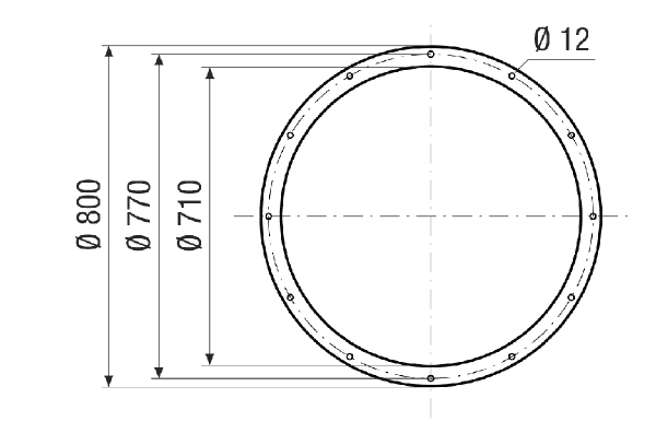 GFI 71 IM0021374.PNG Contre-bride pour le montage des ventilateurs sur les gaines rondes, DN 710