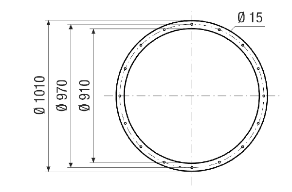 GFI 90 IM0021376.PNG Contre-bride pour le montage des ventilateurs sur les gaines rondes, DN 900
