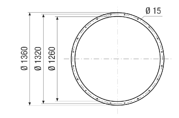 GFI v 125 IM0021379.PNG Contre-bride pour le montage des ventilateurs sur les gaines rondes, galvanisée, DN 1250