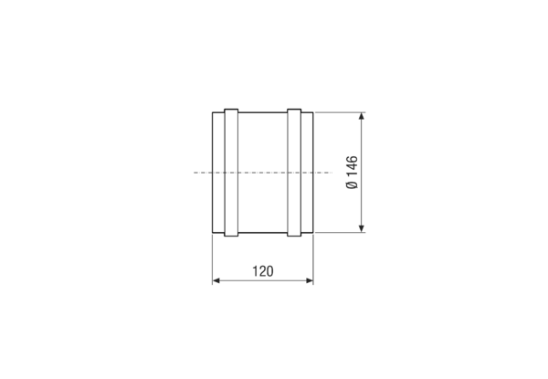 ECA 15/4 E IM0021543.PNG Ventilateur tubulaire encastrable pour montage dans tuyau agrafé en spirale, DN 150, 170 m³/h