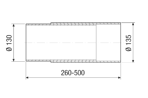 WH 120 IM0021595.PNG Extendable synthetic material wall sleeves, for fans with the nominal size 120