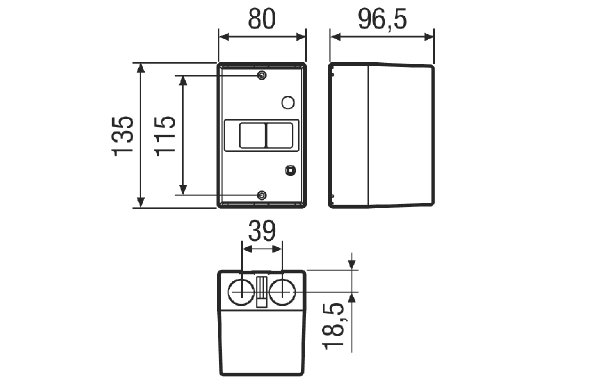 MVE 10-1 IM0021626.PNG Zaštitna sklopka motora za ventilatore s izvedenim toplinskim kontaktima, jednofazna struja, 10 A