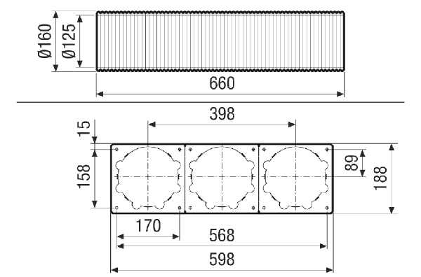 WS 120 Trio L MP IM0022309.PNG Mounting plate for Trio units