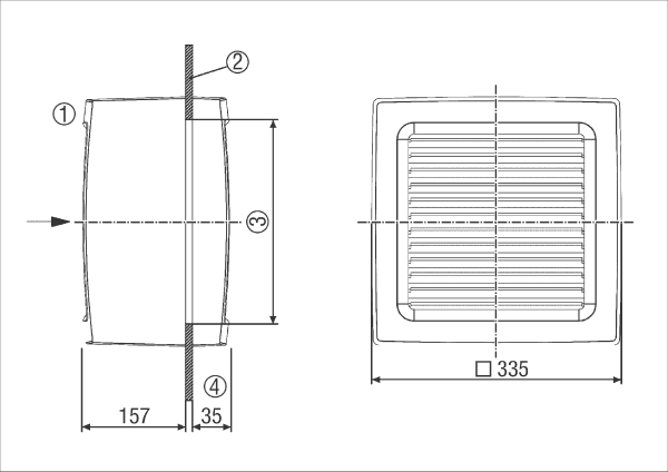 EVN 22 IM0023010.PNG Ventilateur de fenêtre hélicoïde pour évacuation d'air, hélice en alu