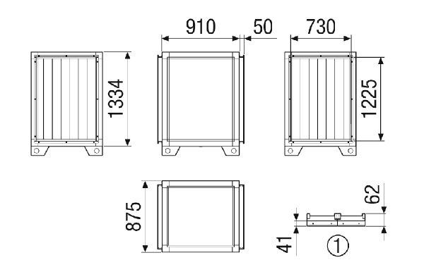 SD-MV4555-H-SL1 IM0023064.PNG Module d'insonorisation SL1 Commander avec CTA 5500 MV4555H nécessaire. Baffles acoustiques selon le principe de l'absorption, en panneaux de fibres minérales résistants à l'abrasion et non inflammables, bordés sur tout le pourtour d'un boîtier en tôle stable, la surface étant en outre chanfreinée. Non inflammable selon DIN 4102, classe A.