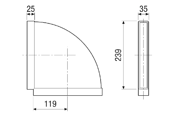 FK-HB-90 IM0023135.PNG Horizontalno koljeno 90°, veličina naglavka
