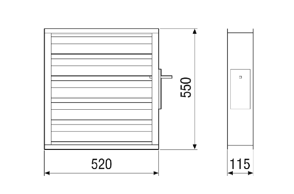 VKM-MV4516-H-DA IM0023236.PNG Motorised shutters for RLT central air handling units with heat recovery. Suitable for RLT 1600 MV4516H. Order necessary with RLT central air handling unit.