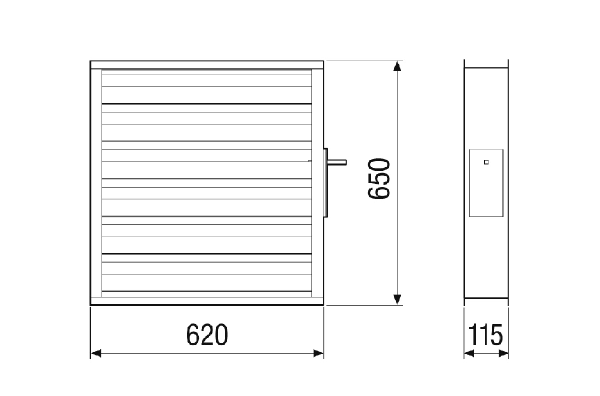 VKM-MV4523-H-DA IM0023240.PNG Motorised shutters for RLT central air handling units with heat recovery. Suitable for RLT 2300 MV4523H. Order necessary with RLT central air handling unit.