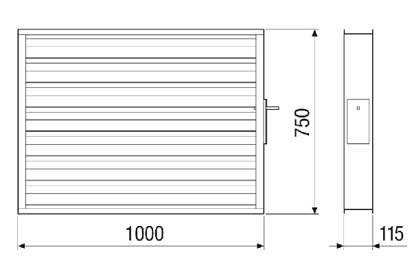 VKM-MV4540-V-DA IM0023246.PNG Motorised shutters for RLT compact air handling units with heat recovery. Suitable for RLT 4000 MV4540V. Order necessary with RLT central air handling unit.