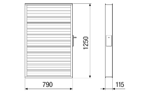 VKM-MV4555-H-DA IM0023248.PNG Motorised shutters for centralised compact air handling units with heat recovery. Suitable for RLT 5500 MV4555H. Order necessary with RLT central air handling unit.