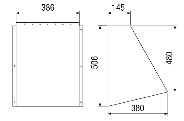 AH-MV4516-H-HD IM0023259.PNG External hood. Required twice (for outside air and outgoing air). Order with RLT 1600 MV4516H necessary.
