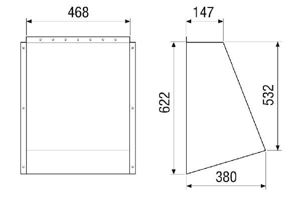 AH-MV4523-H-HD IM0023261.PNG External hood. Required twice (for outside air and outgoing air). Order necessary with RLT 2300 MV4523H.