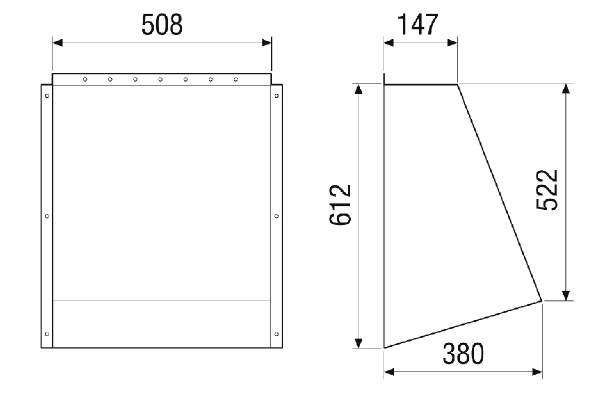 AH-MV4523-V-HD IM0023262.PNG External hood. Required twice (for outside air and outgoing air). Order necessary with RLT 2300 MV4523V.