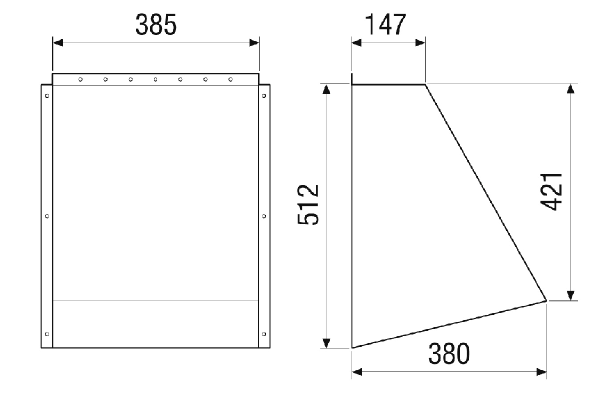 AH-MV4540-V-HD IM0023264.PNG External hood. Required twice (for outside air and outgoing air). Order necessary with RLT 4000 MV4540V.