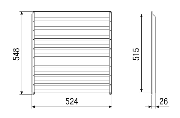 PAS-MV4512-H-LV IM0023267.PNG Séparateur de particules pour séparer les particules poussiéreuses et à gros grains dans l'air extérieur. Commande avec RLT 1200 MV4512H nécessaire