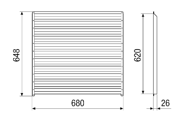 PAS-MV4523-V-LV IM0023272.PNG Séparateur de particules pour séparer les particules poussiéreuses et à gros grains dans l'air extérieur. Commande avec CTA 2300 MV4523V nécessaire.