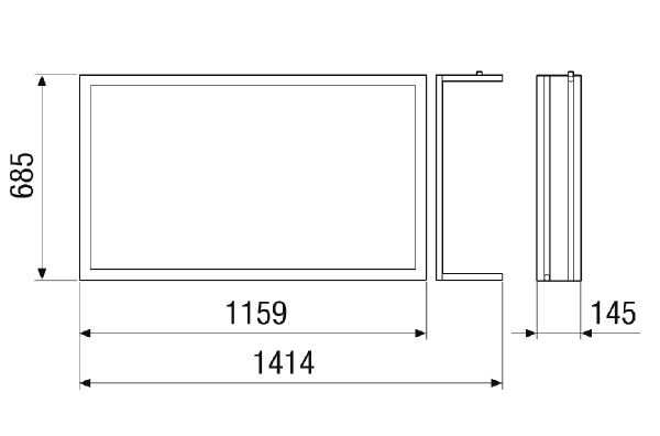 WH-MV4555-V-HC1 6NC IM0023295.PNG Réchauffeur d'air à eau HC1 6NC. Commande nécessaire avec le CTA 5500 MV4555V, installé en usine dans l'appareil centralisé de traitement d'air CTA. Une installation ultérieure n'est pas prévue.