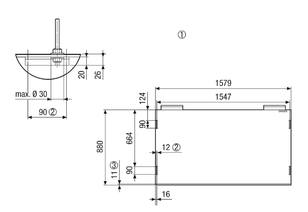 geniovent.x 600 H W-E-K3 IM0023296.PNG Dezentrales RLT Gerät mit sehr hoher Wärmerückgewinnung.  Mit Enthalpie-Wärmetauscher, Außen- und Fortluftanschlüsse auf der Rückseite, Zu- und Abluft über Kanal, nicht verkleidet. CO2-Sensor im Gerät integriert. Mit App zur mobilen Geräte-Ansteuerung