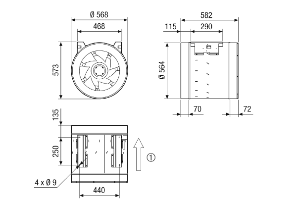 EDR 56-2 IM0023308.PNG Diagonální ventilátor pro montáž do potrubí, DN 560