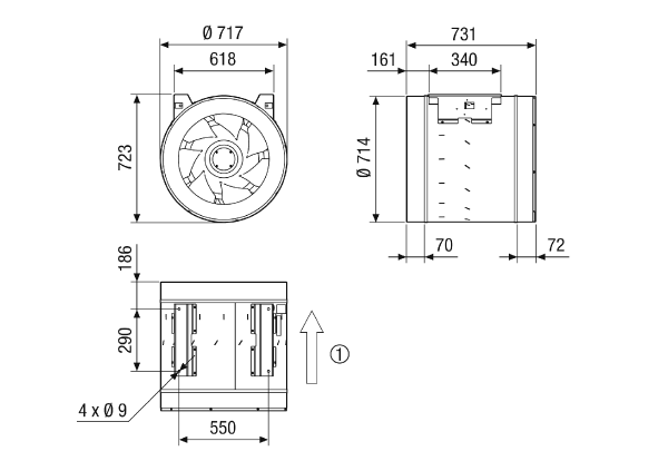 EDR 71-2 IM0023310.PNG Diagonal fan for duct installation, DN 710
