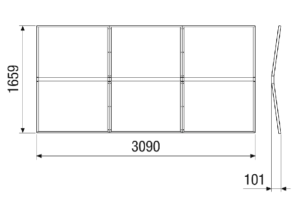 RD-MV4540-H-RF IM0023321.PNG Toit anti-pluie pour protéger le CTA 4000 MV4540H des intempéries. Commande avec appareil centralisé de traitement d'air CTA nécessaire.