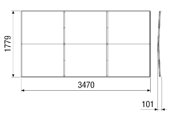 RD-MV4555-H-RF IM0023323.PNG Toit anti-pluie servant de protection contre les intempéries pour le CTA 5500 MV4555H. Commande avec appareil centralisé de traitement d'air CTA nécessaire.