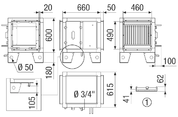 NHKR-MV4512-H-CCW1 2NC IM0023357.PNG Внешний дополнительный водяной калорифер нагрева и охлаждения CCW1 2NC для монтажа в горизонтальном приточном канале. Подходит для RLT 1200 MV4512H. Необходимо заказывать вместе с центральным агрегатом RLT.