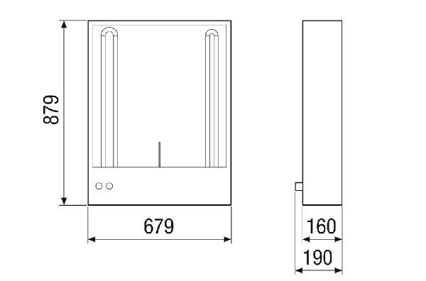 EH-MV4540-EH1 IM0023509.PNG Registre de réchauffage électrique [EH]. Commande nécessaire avec l'appareil centralisé de traitement d'air CTA, est installé en usine, y compris les dispositifs de sécurité dans l'unité centrale RLT.