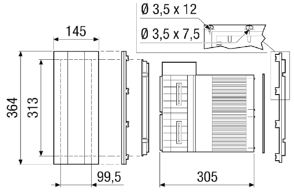 RV 2 IM0023518.PNG Végszerelő készlet hővisszanyeréses RotationVent RV 2 egyhelyiség-szellőztető készülékhez, tartalma: ventilátoregység, műanyag hőcserélő, belső burkolat, 1 x ISO Coarse 30% (G2) valamint 1 x ISO Coarse 45% (G3) szűrő, szükséges tartozékok: előszerelési készlet, külső burkolat és RLS 45 K helyiséglégállapot-szabályozás