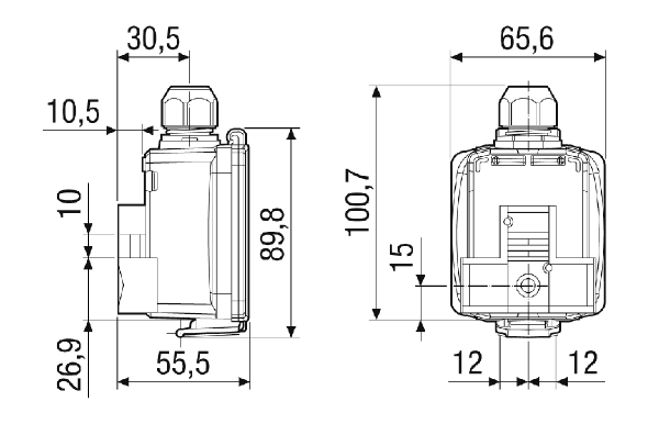 CHO-M40XX-COS IM0023520.PNG Détecteur de changement de mode à monter à l'extérieur de la conduite d'eau pour commander le registre de chauffage d'appoint et de refroidissement. Commande avec appareil centralisé de traitement d'air CTA FLAT nécessaire.