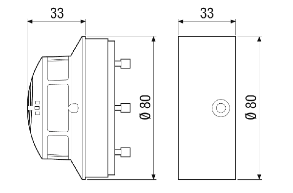 RGS 144 M IM0023522.PNG Optical smoke gas switch RGS 144 with base; without alarm self-latching. For mounting in GVX units ex works only