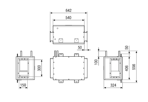 WH M4004H HC1 IM0023643.PNG Water heating coil for attachment to the RLT FLAT 400. Order necessary with the RLT FLAT central air handling unit.